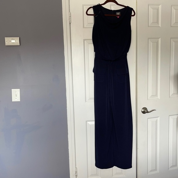 Vince Camuto Navy S jumpsuit zipper back - Picture 1 of 6
